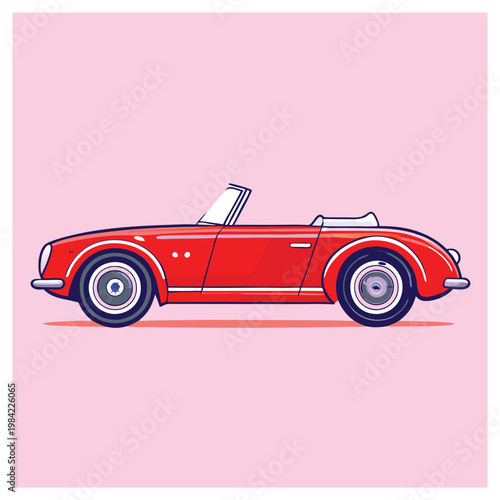 retro car vector illustration