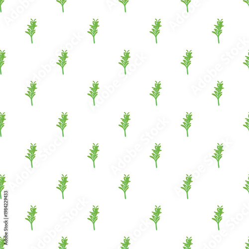 Rosemary herb sprig pattern creating a fresh culinary green plant background