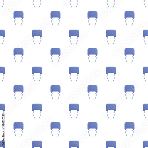 Blue ceramic capacitors arranged in a repetitive seamless pattern, creating a technology background