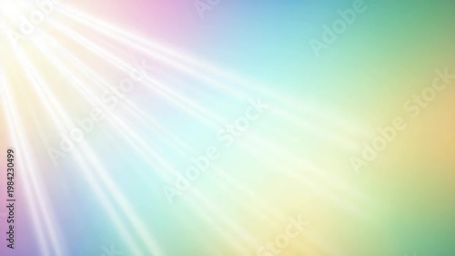 Soft pastel rays of light in abstract colorful background  