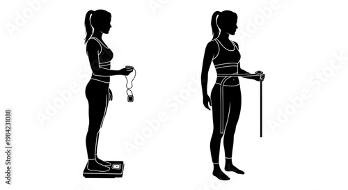 Comparison of posture using walking aids for balance and stability assistance Vector, illustration