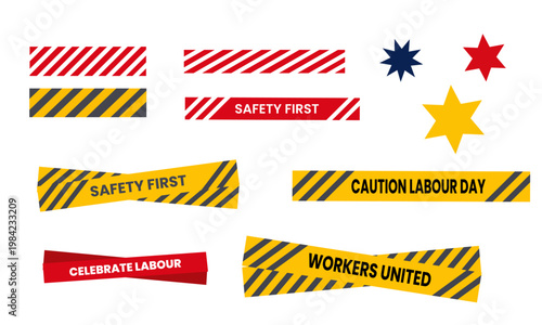 Collection of  Premium Labour Day Safety Banners and Worker Unity Celebration