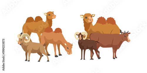 llustration of Sacrificial Animals for Eid al-Adha