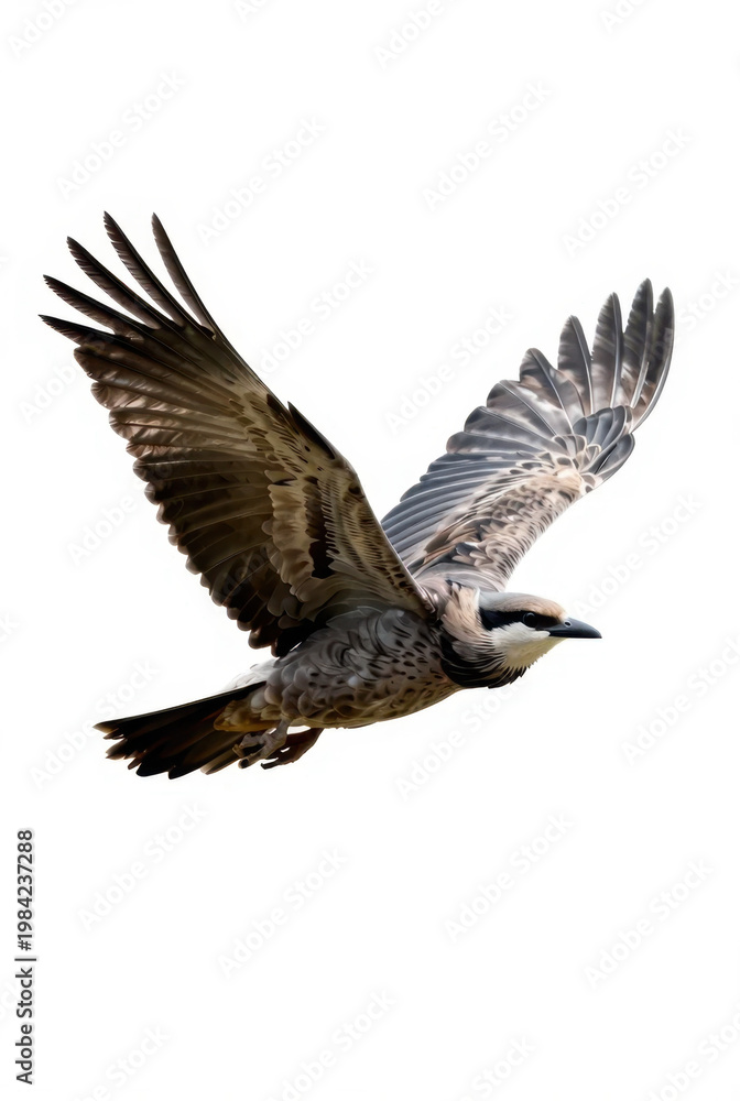 Obraz premium Red tailed hawk and eagle flying in blue sky wildlife raptor bird wings spread