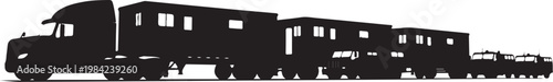 Black silhouette train, train silhouette, vector train, transportation icon