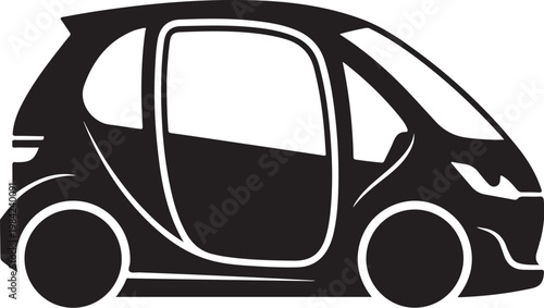 Food cart, bicycle vendor, black silhouette, street food, urban icon