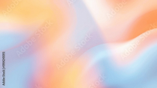 Obraz na plátně Soft pastel gradient abstract background with flowing liquid waves in high resolution