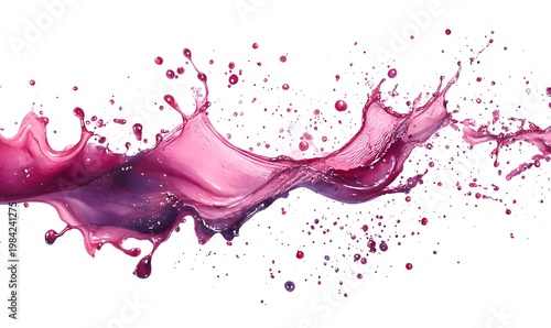 An artistic splash of vibrant pink paint, showcasing dynamic motion and fluid elegance. The paint droplets create a visual symphony, and the artwork exudes a sense of fluidity and energy