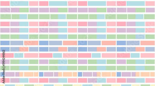 Abstract pastel color blocks arranged in a soft mosaic pattern for modern graphic texture.