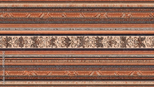 A traditional Thai style fabric pattern follows the iron path of an old railway track to create a journey of texture and direction