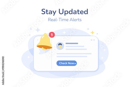 Notification Bell Icon with Alert Number on Digital Interface for Real-time Updates