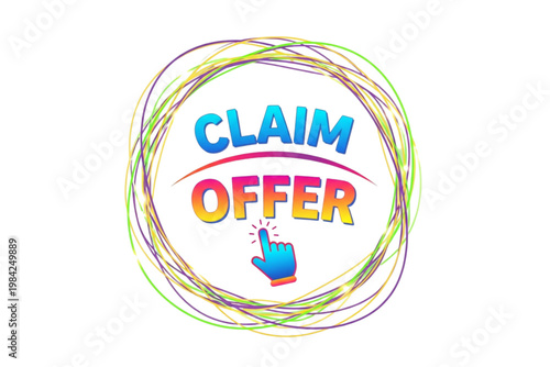 vector illustration of Claim Offer