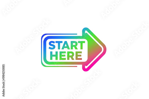 Start Here vector art