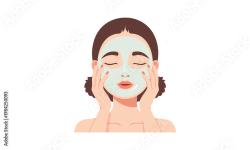 woman with facial mask