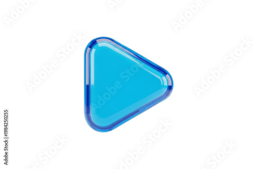 blue 3d button plastic icon