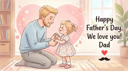 Happy Father's Day dad and daughter love message