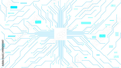 Dual tone circuit board vector showing clean light and dark chip variations with balanced PCB routing, built for hardware documentation, technology templates, and electronics design projects.