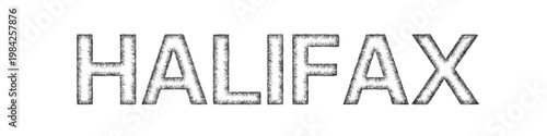 Sketch Halifax text design element