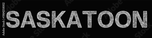 Sketch Saskatoon text design element