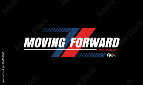 Tableau sur toile moving forward quote inspiration design