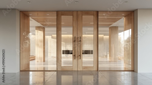 Modern entrance to a building space