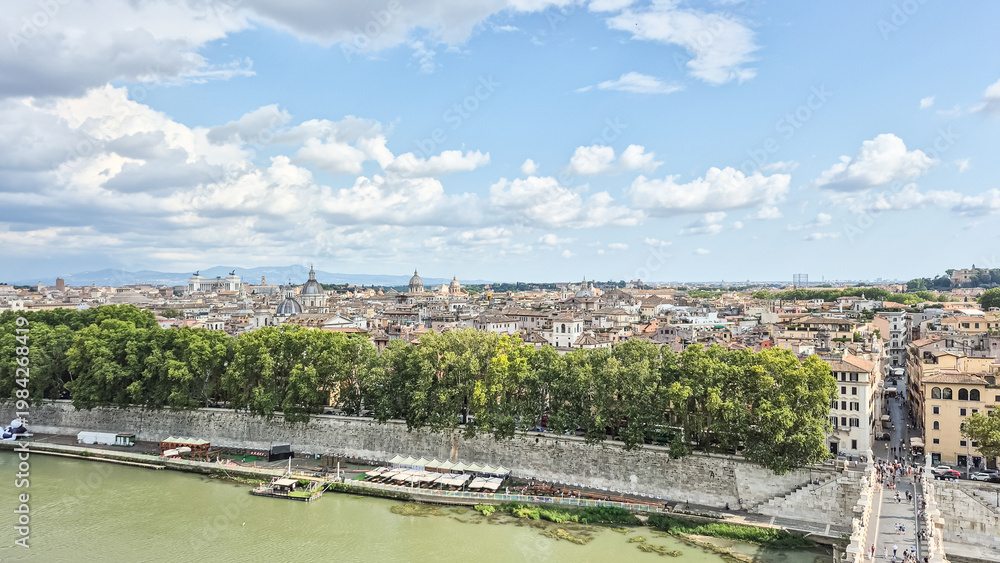 Obraz premium Bonitas vistas de Roma desde lo alto, Italia