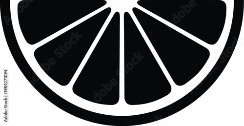 Citrus slice vector icon design for fresh fruit branding and health.