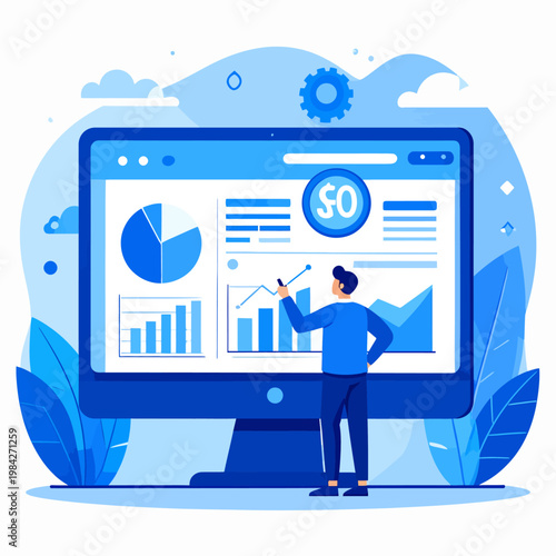 Professional analyzing a comprehensive business intelligence dashboard strategic data visualization for effective management decisions