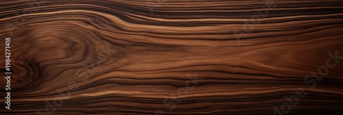 Elegant Dark Walnut Wood Background with Rich Grain Patterns and Smooth Finish in Studio Lighting