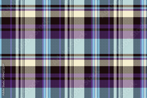 Shirt background pattern fabric, paper texture vector seamless. Drapery textile check tartan plaid in black and light colors.