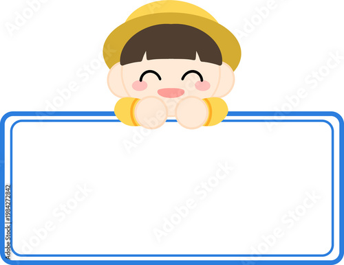 Fotografie child Name Tag 어린이 이름표