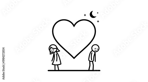 Heartbreak and Separation Concept