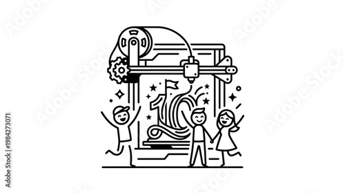 3D Printing Celebration Anniversary Design