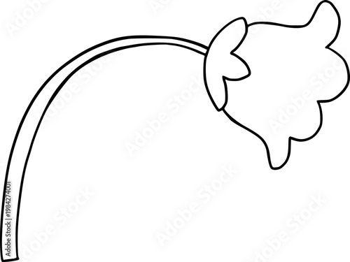 Hand Drawn Flower Outline Illustration