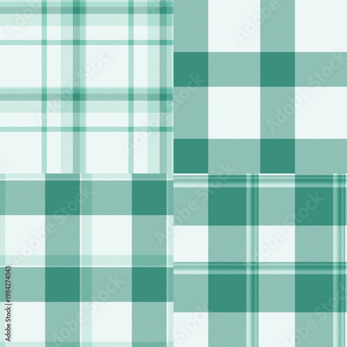 Plaid collection ideal for cushion shams. Vector tartan patterns add style to bedroom and living room decor. Seamless repeats keep edges clean.
