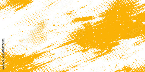 Abstract an artistic illustration featuring a splash of vibrant orange paint gracefully colliding, creating a dynamic dance of color and texture. this image is an artistic expression.