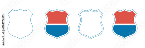 US Route Signs Vector Illustration, interstate highway shield icons set, United States road navigation markers, travel transportation design isolated collection