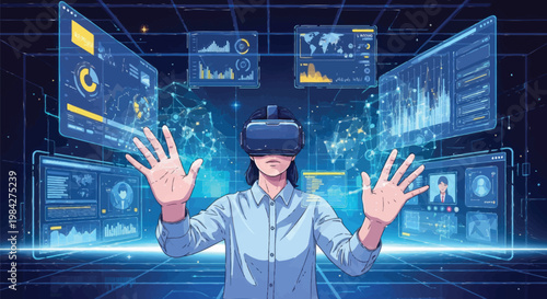 Exploring the Future of Digital Interaction with Immersive Virtual Reality and Advanced Data Visualization Technology