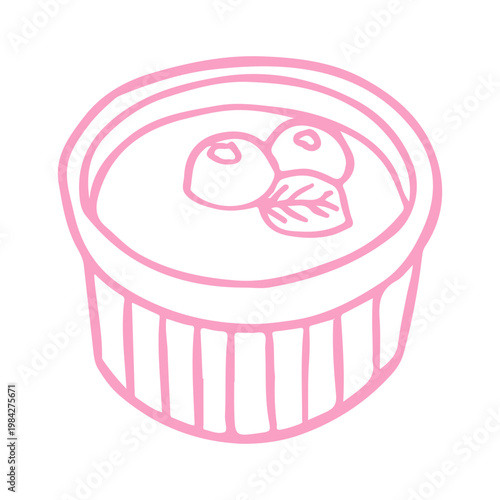 Panna Cotta or Creme Brulee with Berries