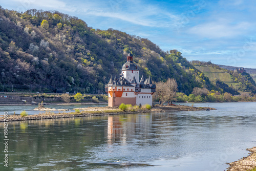 Wallpaper Mural castle Pfalzgrafenstein at the small island of Falkenau at Kaub in the upper Rhine valley, Germany Torontodigital.ca