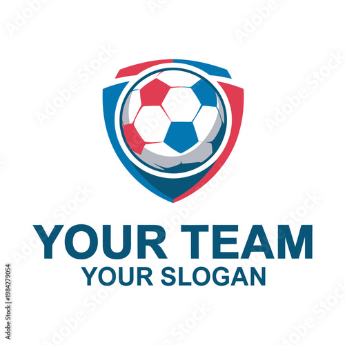 Free Download Soccer Ball Logo Team Emblem, football club badge design, modern sport identity vector, clean circular logo template illustration - GFXLoad