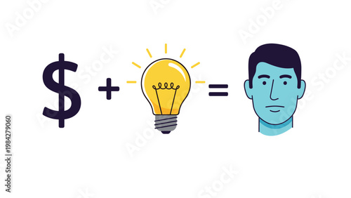 Financial investment in innovative ideas can lead to positive outcomes and successful ventures for an individual, symbolizing growth and profit.