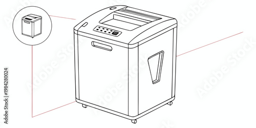 Industrial paper shredder machine for office document security with shredder equipment security confidential protection business document destruction industrial management corporate