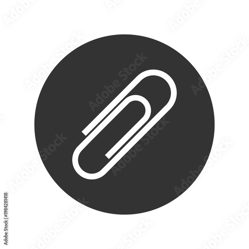Konstfotografi Paper clip icon isolated on transparent background