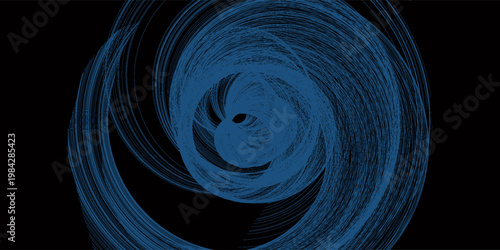 Neon sound wave on black background. Abstract flowing wavy dot lines design for ai concept, eq equalizer, audio record, voice assistant. Vector blue purple gradient.