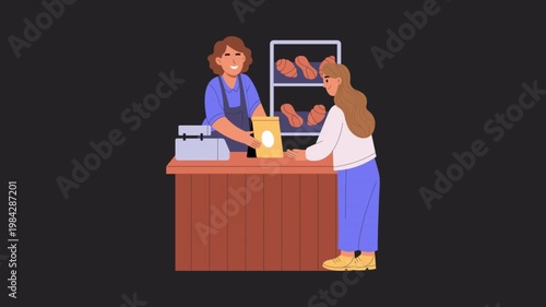Market Bargaining   animation alpha channel 