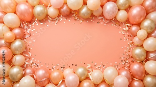 Coral Celebration Frame Background