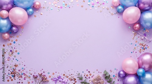 Elegant Purple Festive Frame Background