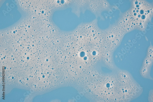 foam bubble close up,Macro view white soapy bubbles foam