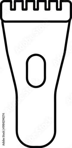 electric shaver epilator vertical ergonomic bo silhouette vector illustration on transparent background